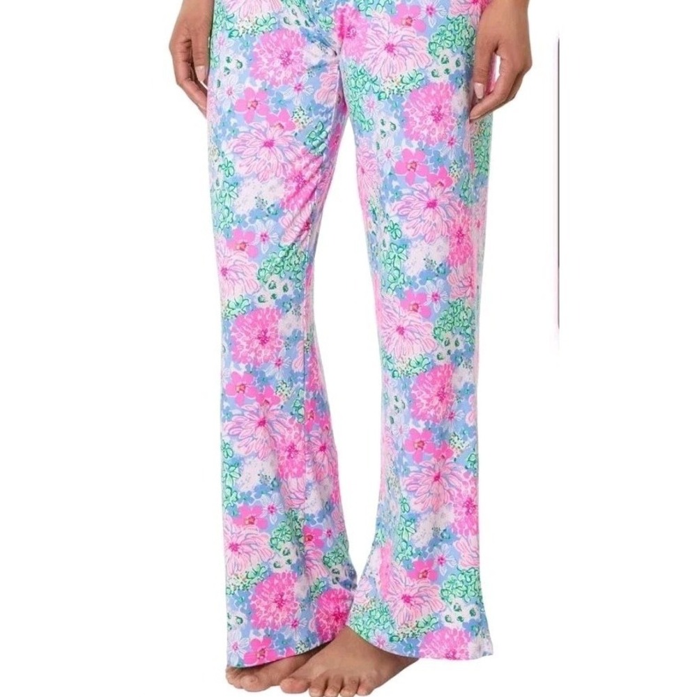 Lilly Pulitzer Knit Pajama Pants Lounge Pants Womens XXS Pink (No Drawstring)